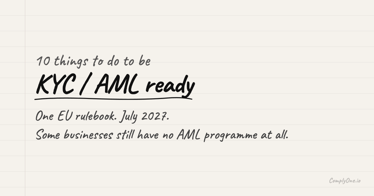 10 Things to Do to Be KYC/AML Ready