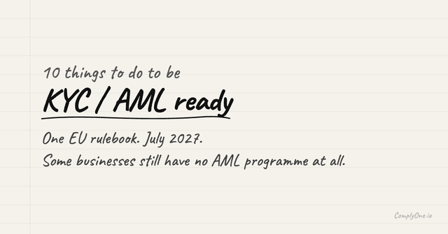 10 Things to Do to Be KYC/AML Ready