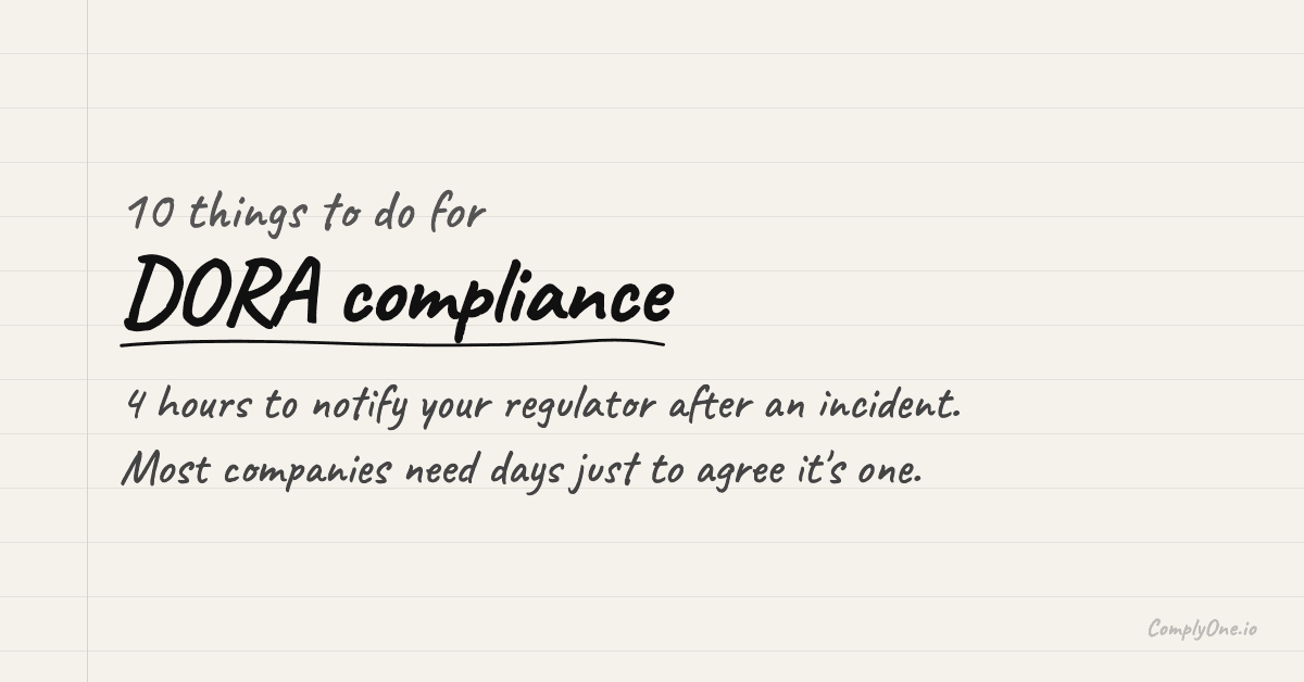 10 Things to Do for DORA Compliance