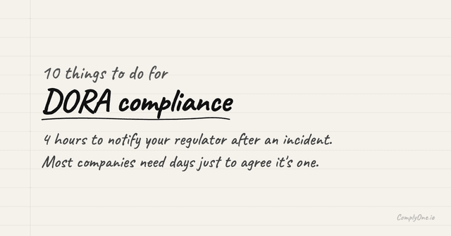 10 Things to Do for DORA Compliance