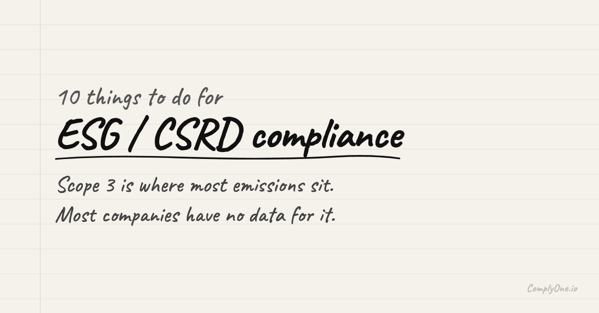 10 Things to Do for ESG/CSRD Compliance