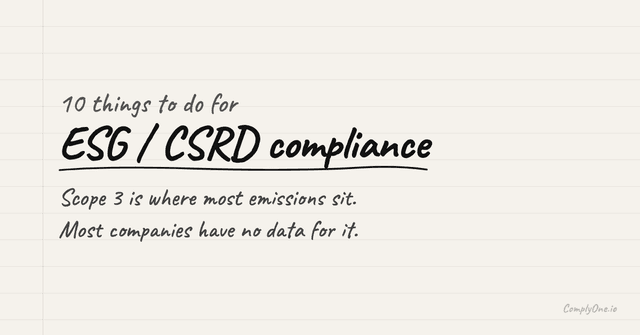 10 Things to Do for ESG/CSRD Compliance