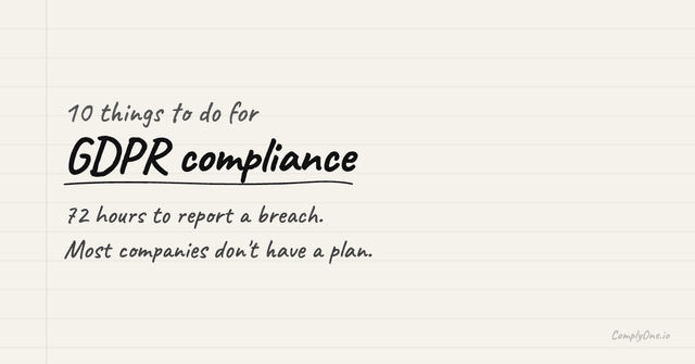 10 Things to Do for GDPR Compliance